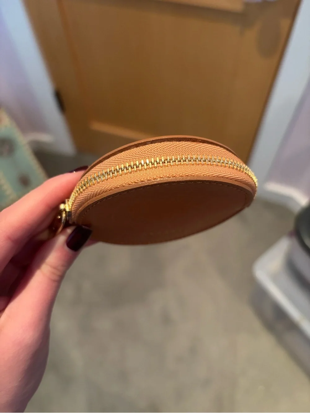 Sézane Tan Leather Coinpurse